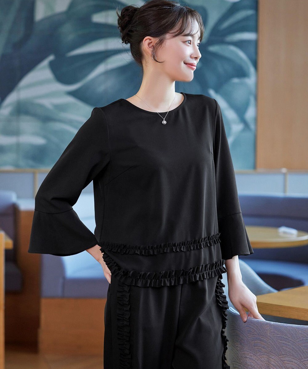 Tiaclasse L 【ブラウス×パンツ2点ット】フリルデザインセットアップ 