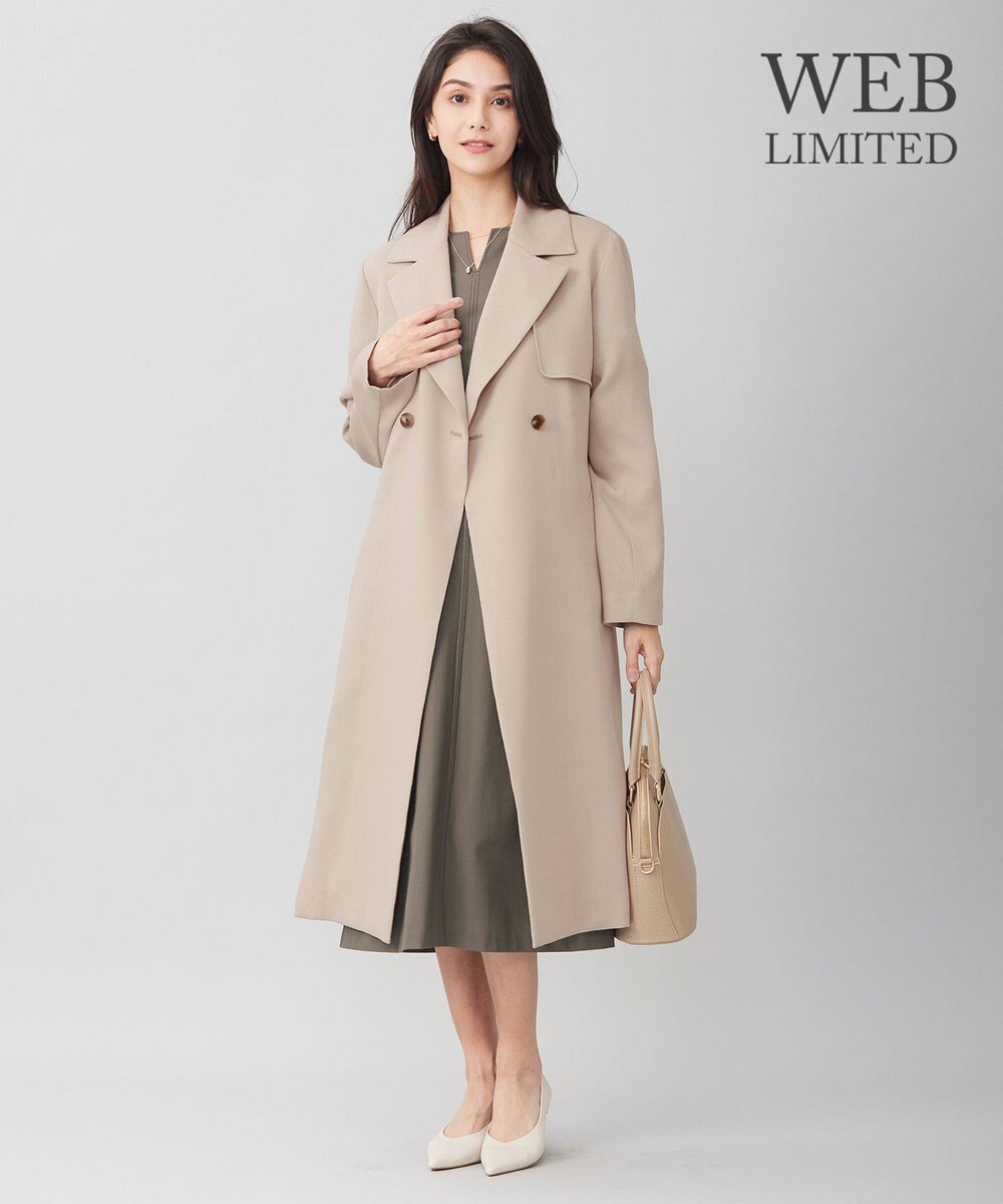 自由区 S 【WEB限定・洗える】カラミストレッチパフスリーブ ワンピース 