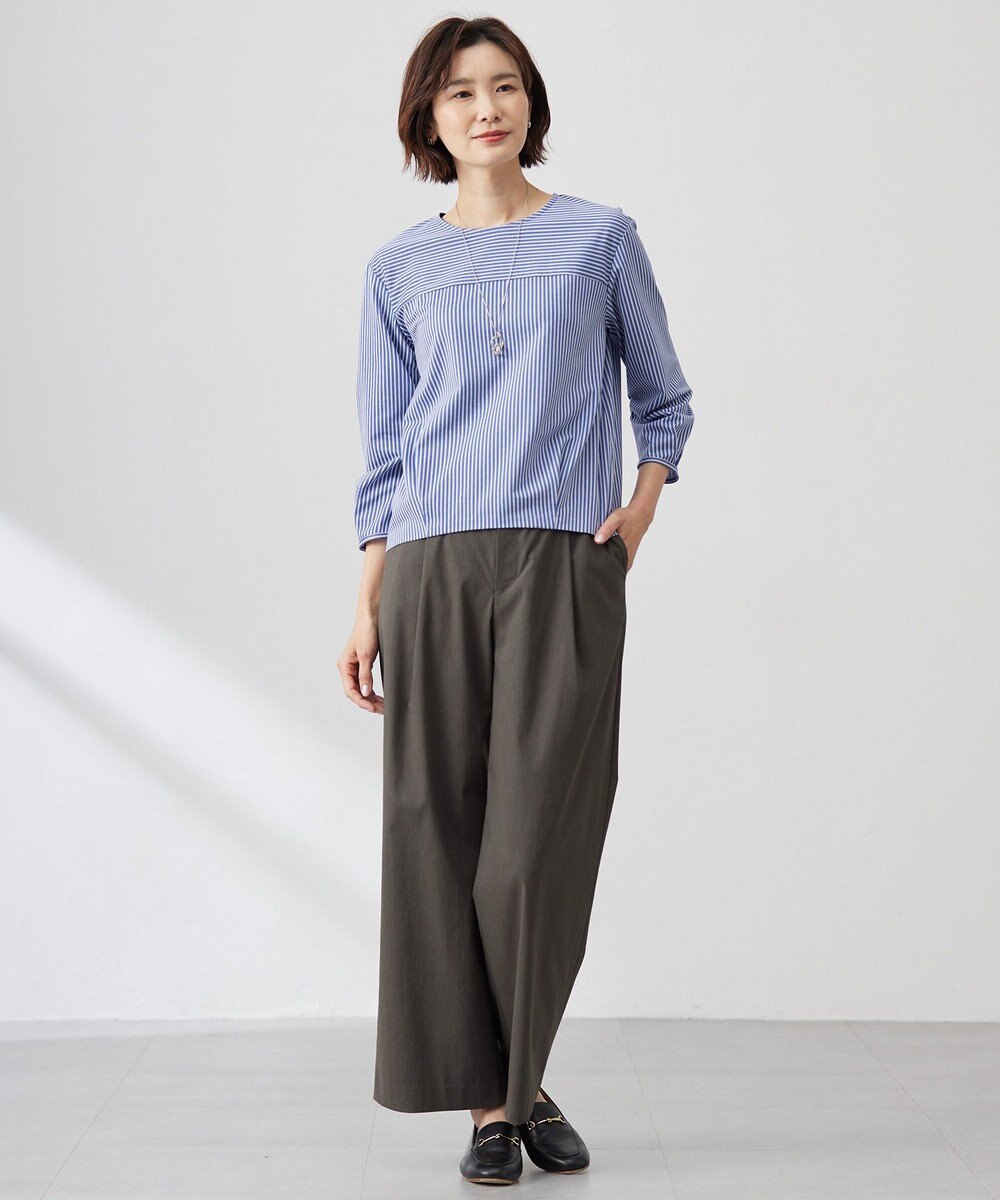 J.PRESS LADIES Jカミーチェストライプ クルーネック カットソー 