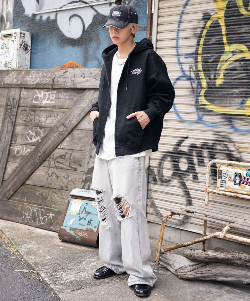 WEGO 【ユニセックス着用ITEM/MLサイズ展開】ワーカーズフードブルゾン 