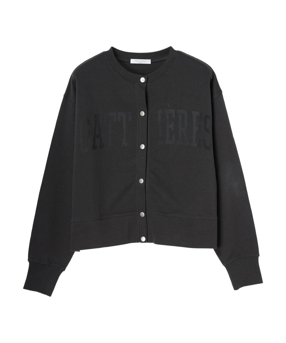 Green Parks ロゴ裏毛カーディガン 