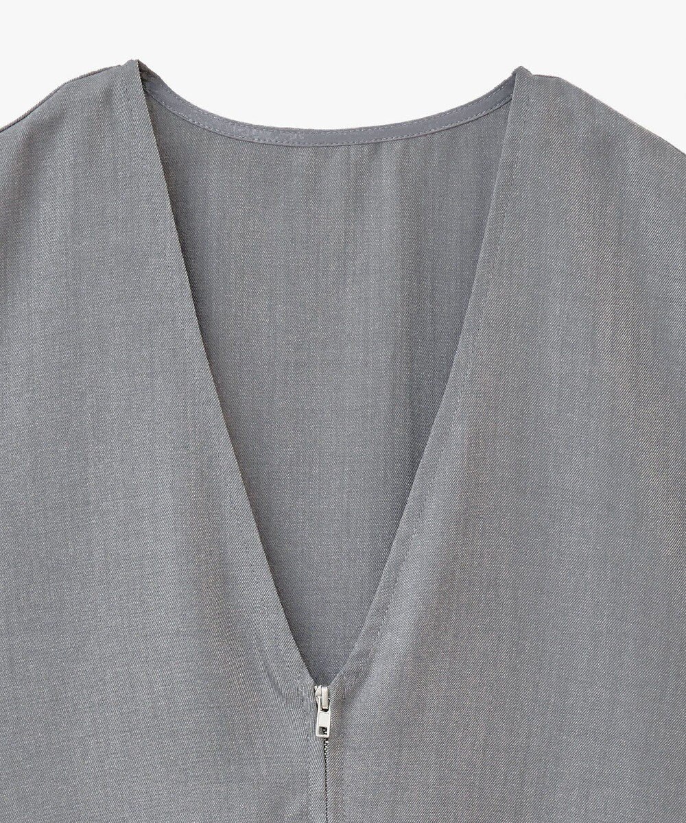 Green Parks 麻調ミディ丈ＺＩＰベスト 