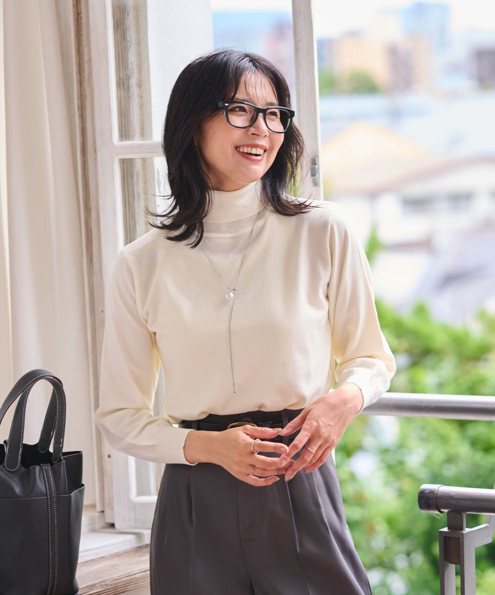 WEGO 【WEB限定/25年秋冬新作/洗濯OK/毛玉レス】タートルネックニット 