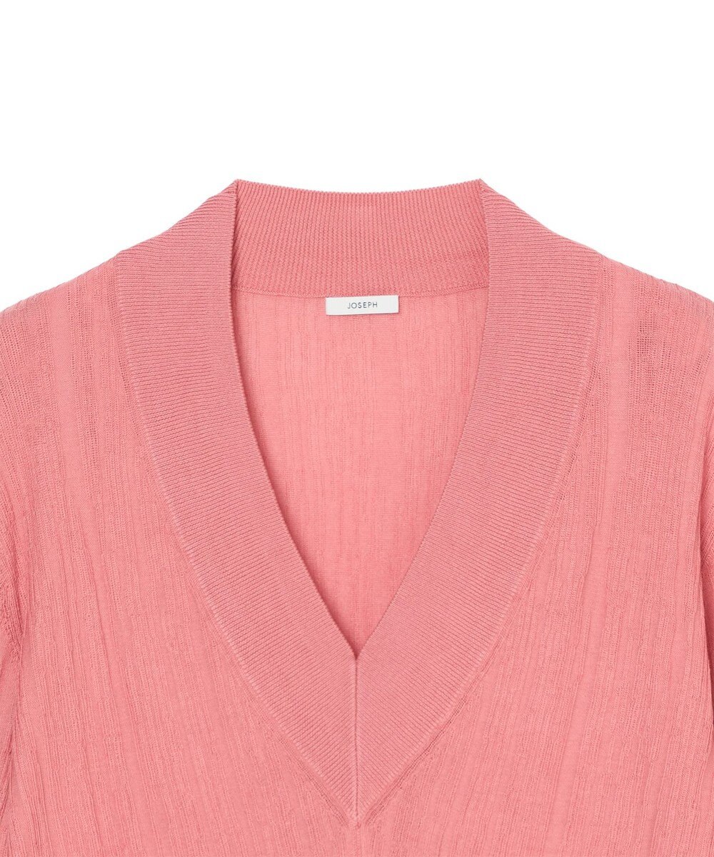 JOSEPH クリンクルリブ　Vネックニット 