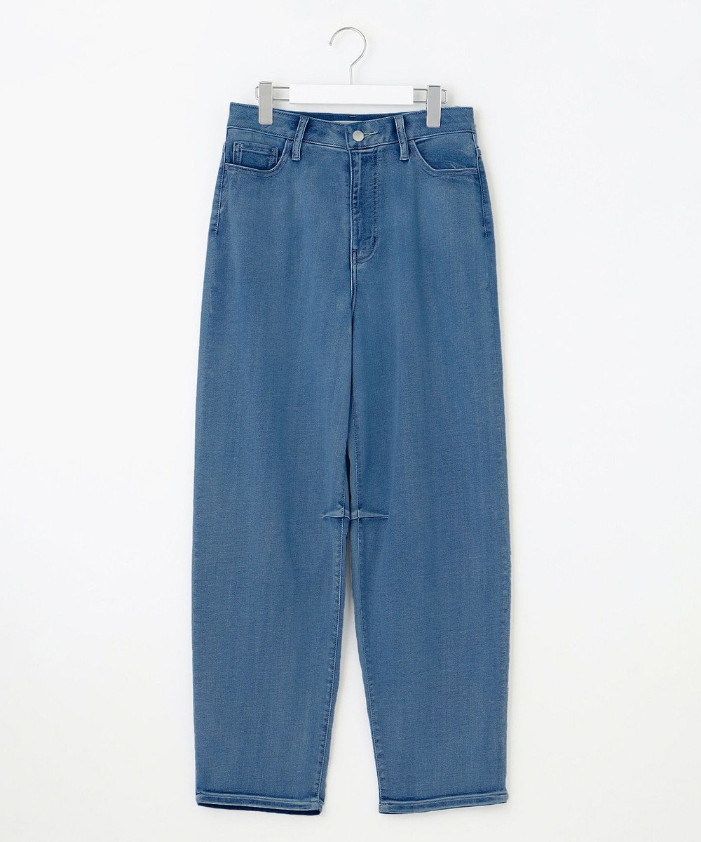 自由区 L 【19号サイズまで展開】ウスカルデニムダーツカーブ パンツ 