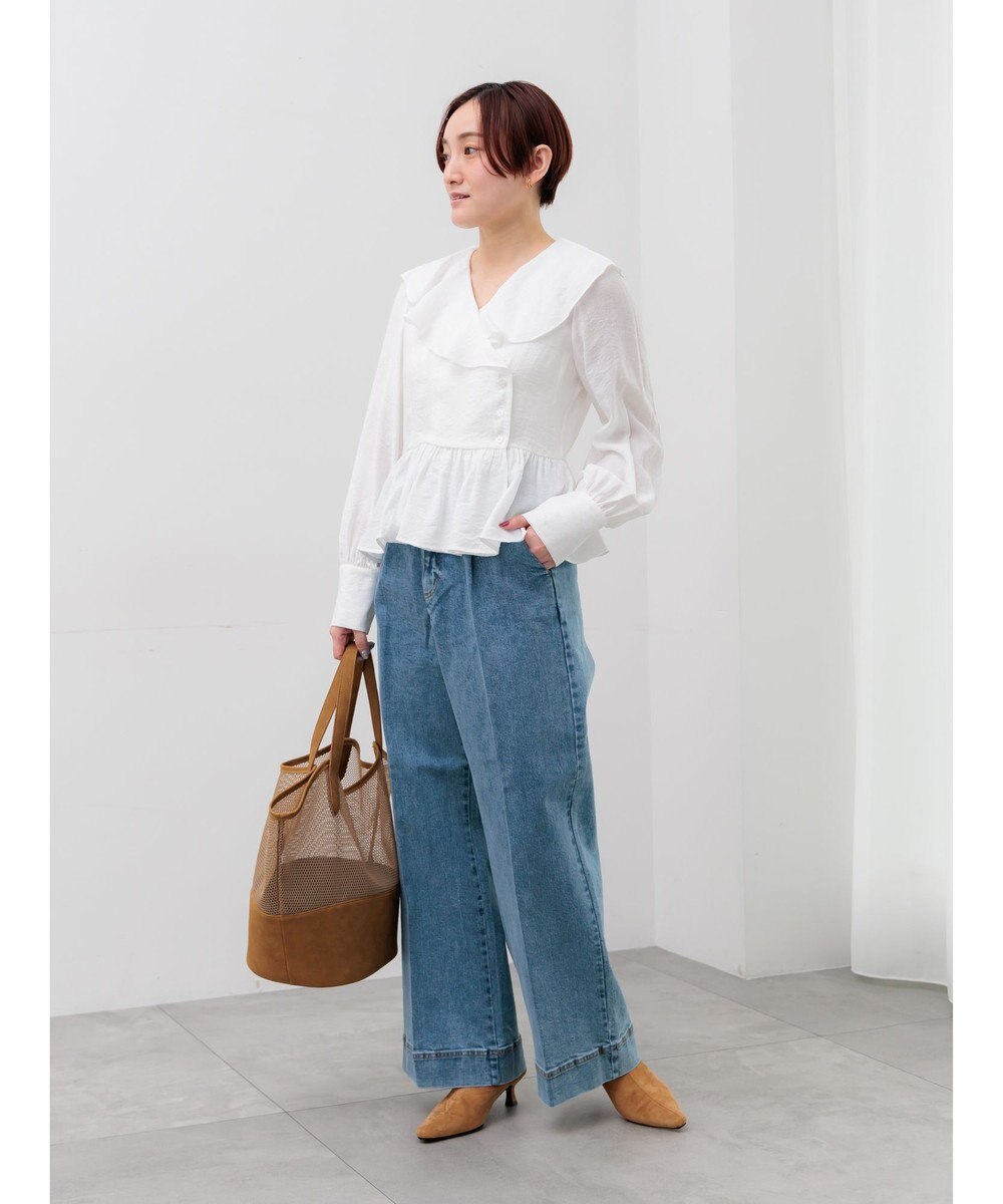 Te chichi ラッフルフリルペプラムブラウス 