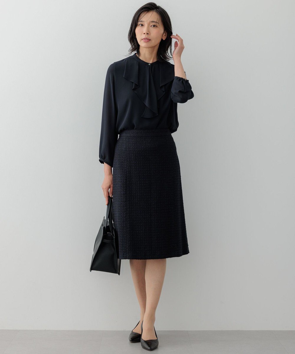 23区 【セットアップ対応】シャインツイードストレッチ スカート 