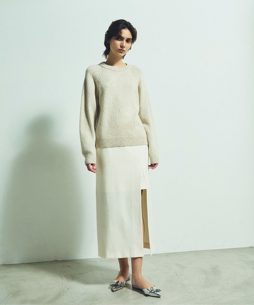 GRACE CONTINENTAL カシミヤ混ラメニットトップ 