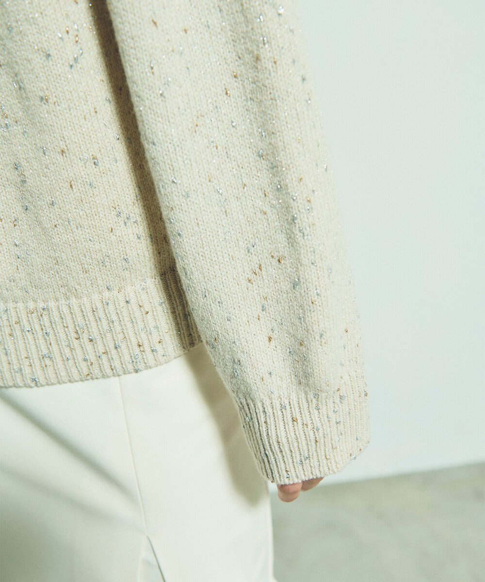 GRACE CONTINENTAL カシミヤ混ラメニットトップ 