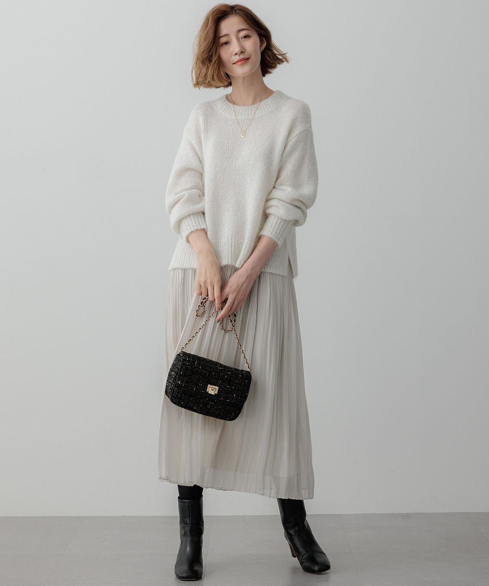 23区 【Oggi2月号掲載/洗える】スパングル クルーネック ニット 