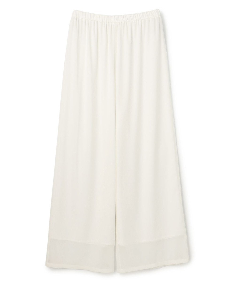 uncrave トリコットシフォン ギャザーパンツ 