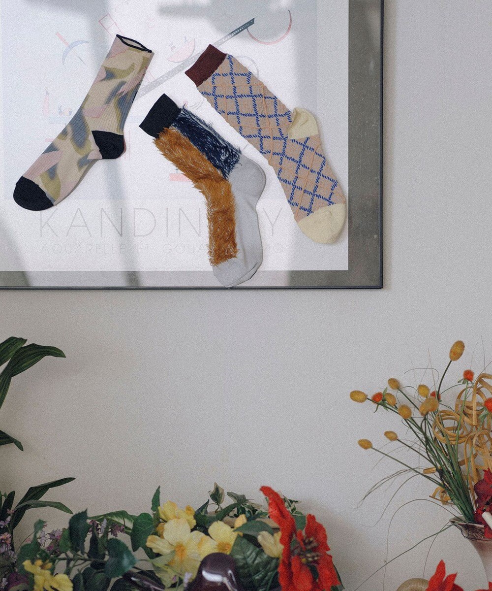 TRICOTE アーガイルバンピーソックス 