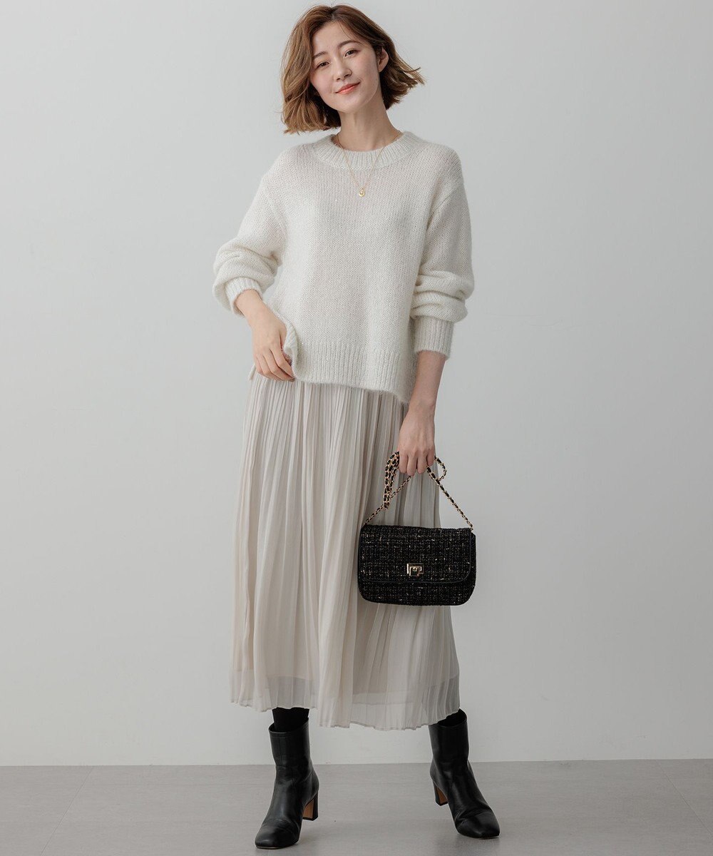 23区 【Oggi2月号掲載/洗える】スパングル クルーネック ニット 