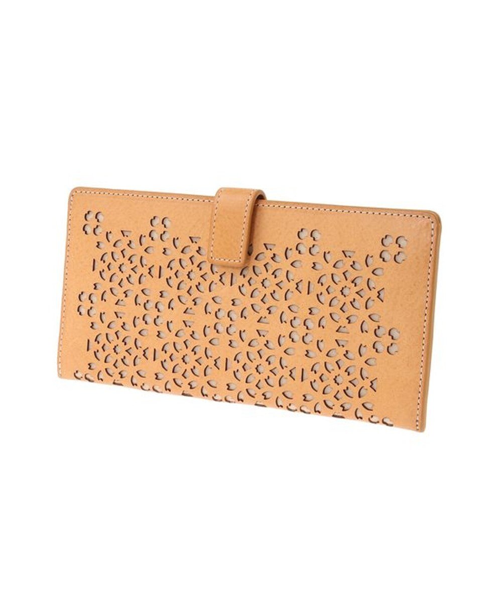 genten フラッターカットワーク マチなし長財布 