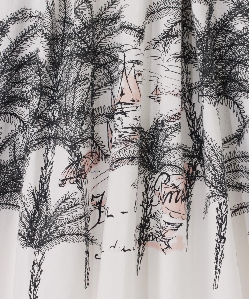 GRACE CONTINENTAL プラージュプリントタックスカート 