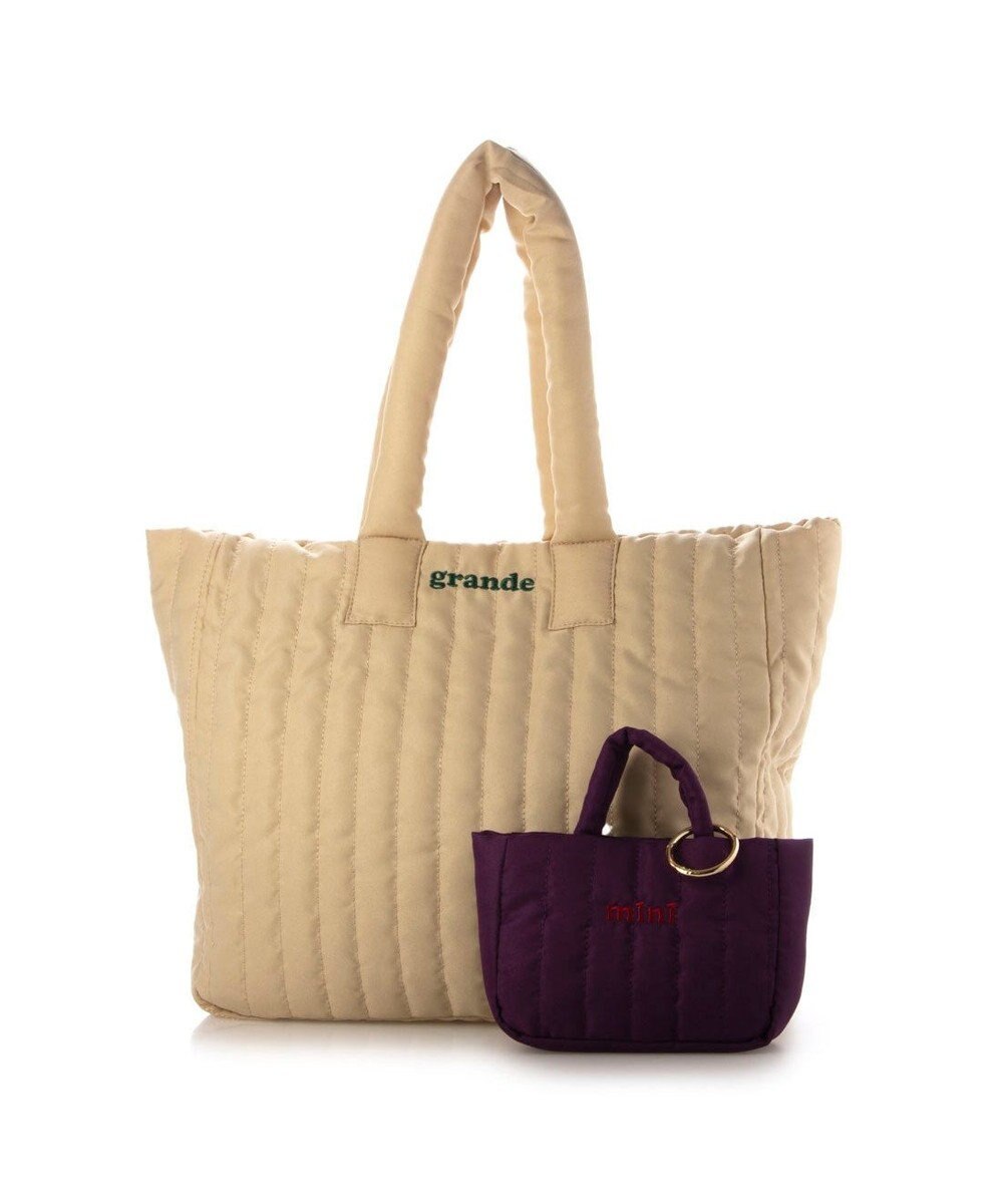 UNBILLION カシュカシュ cachecache / ビッグキルト刺繍親子トートバッグ 