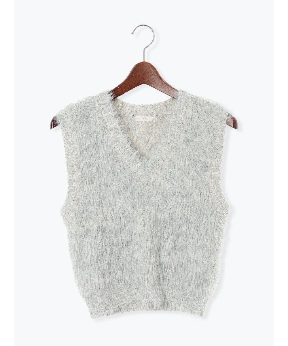 Te chichi シャギーヤーンVネックベスト 