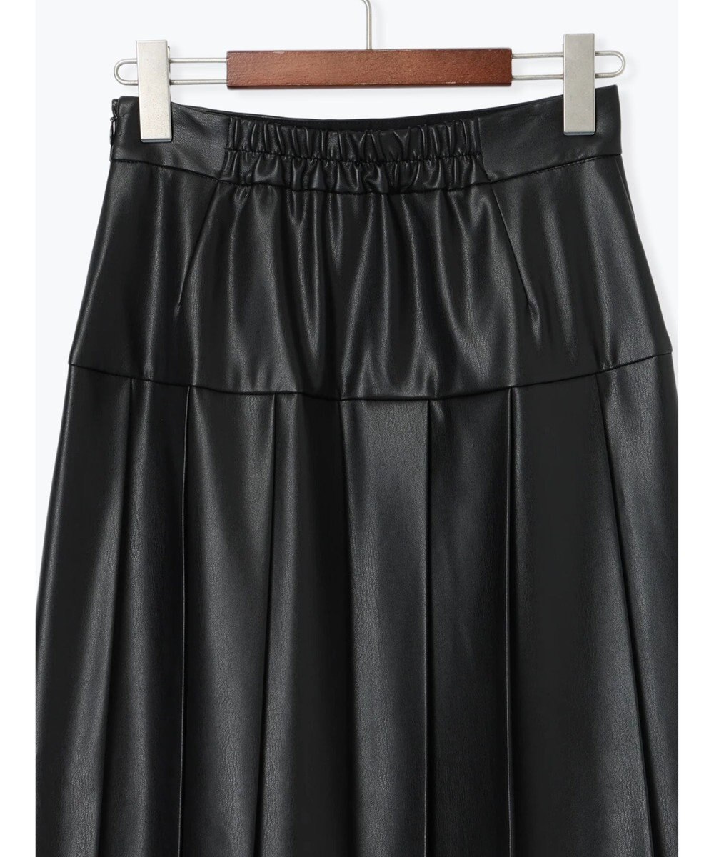 Te chichi 【泉 里香さん着用・Oggi.jp10/23掲載】レザータックプリーツスカート 