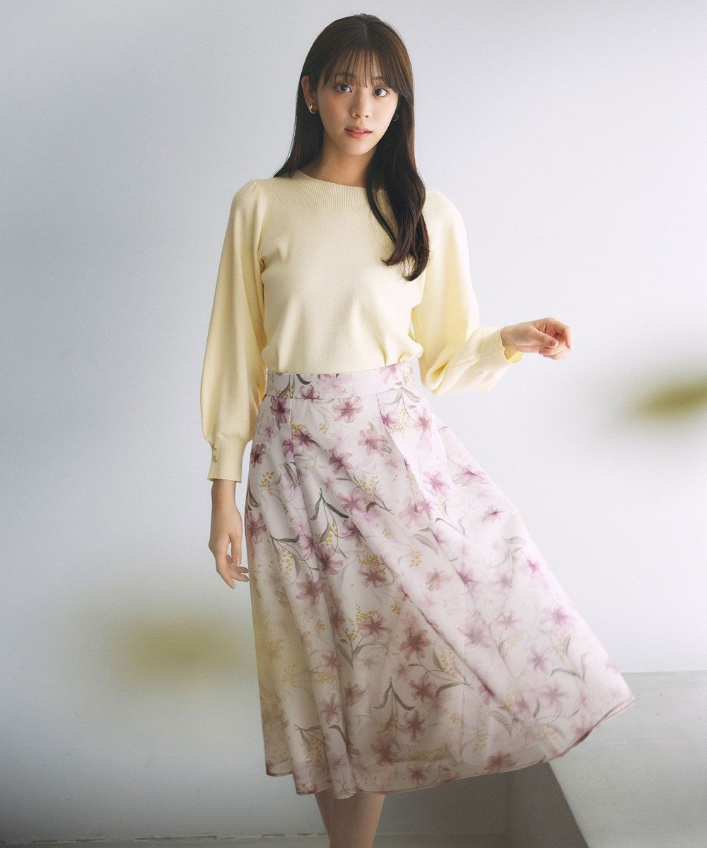 洗える】メッシュフラワープリント スカート / any SiS | ファッション 
