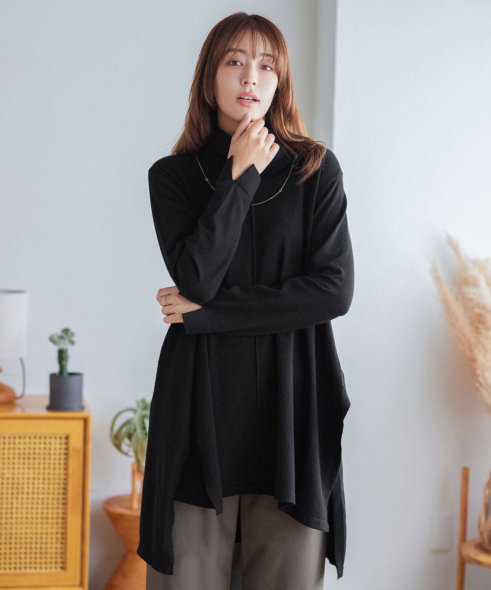 Tiaclasse まろやかタートルニットチュニック 