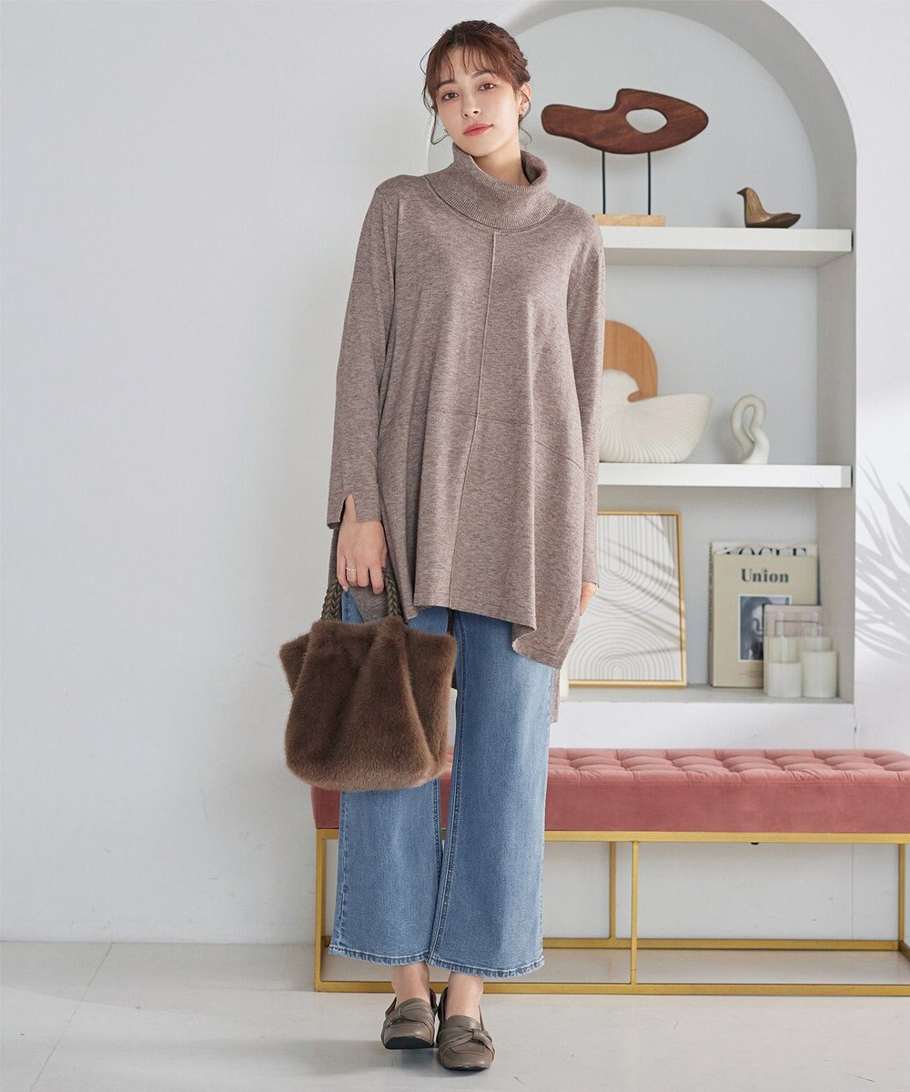 Tiaclasse まろやかタートルニットチュニック 