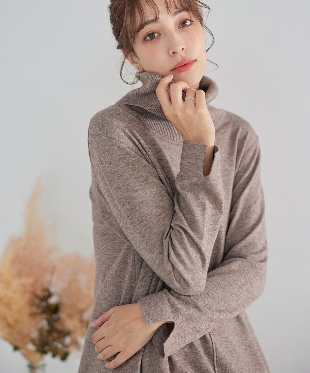 Tiaclasse まろやかタートルニットチュニック 