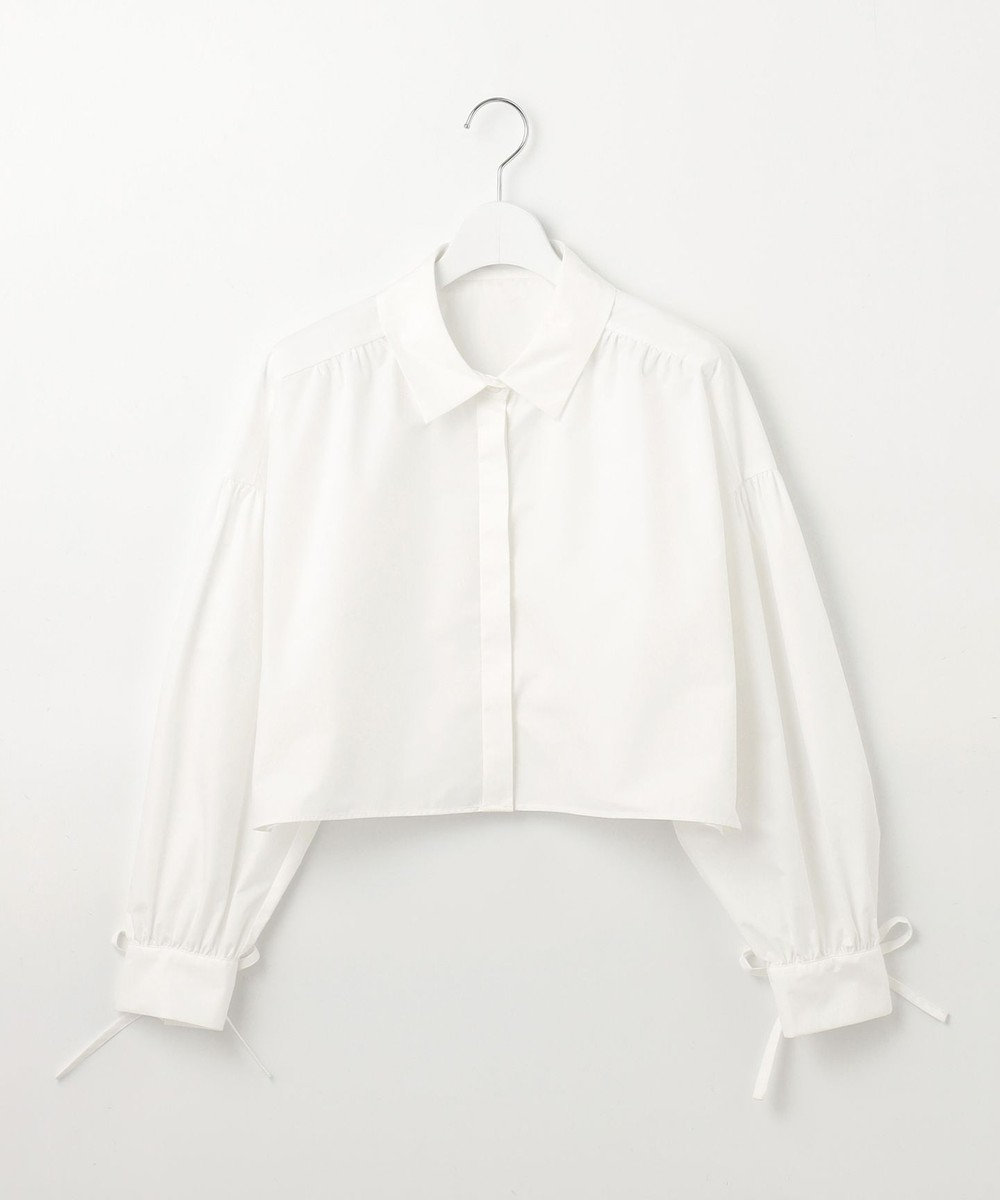 Feroux 【ONWARD CROSSET MAG掲載・2WAY】リボンクロップド シャツ 
