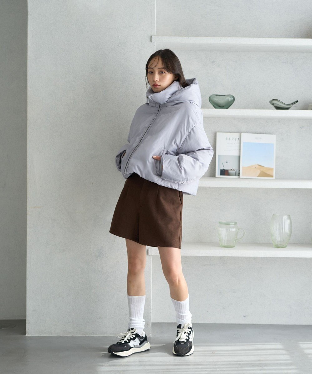 earth music&ecology 2wayパファー ショートブルゾン 