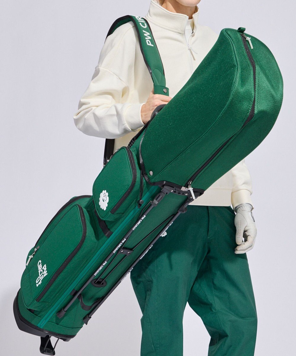 PW CIRCULUS 【UNISEX】デタッチャブル キャディバッグ シボ感のあるナイロンワッシャー素材 