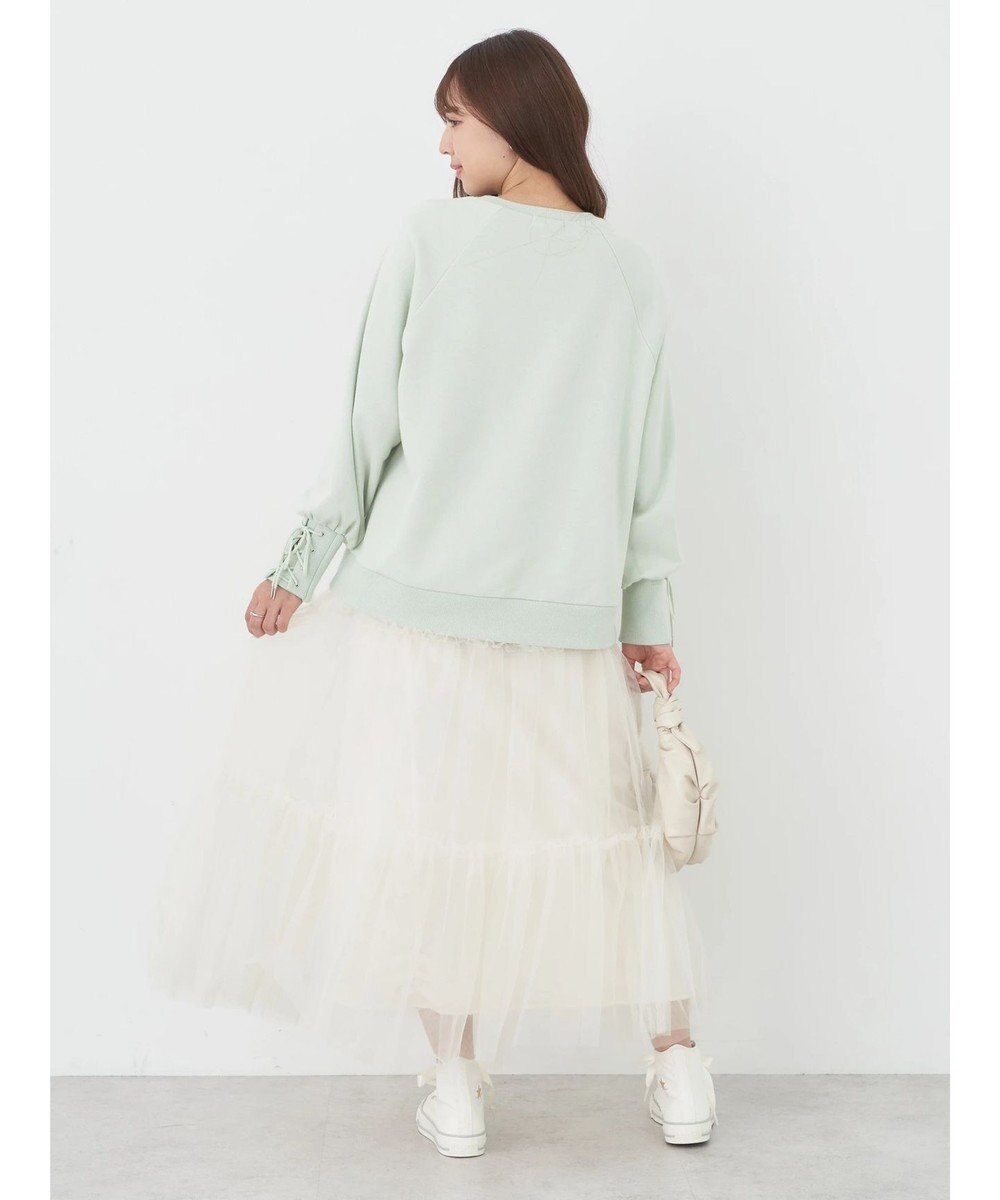 earth music&ecology 袖レースアップウラケプルオーバー 