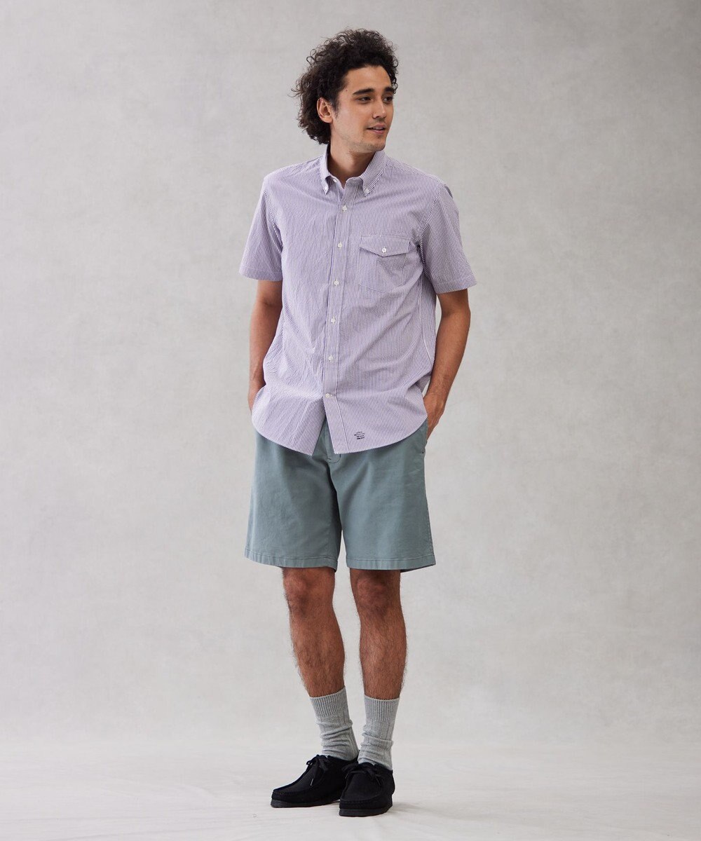 J.PRESS MEN 【クールマックス】サッカーストライプ／マイクロギンガムチェック シャツ/B.D 