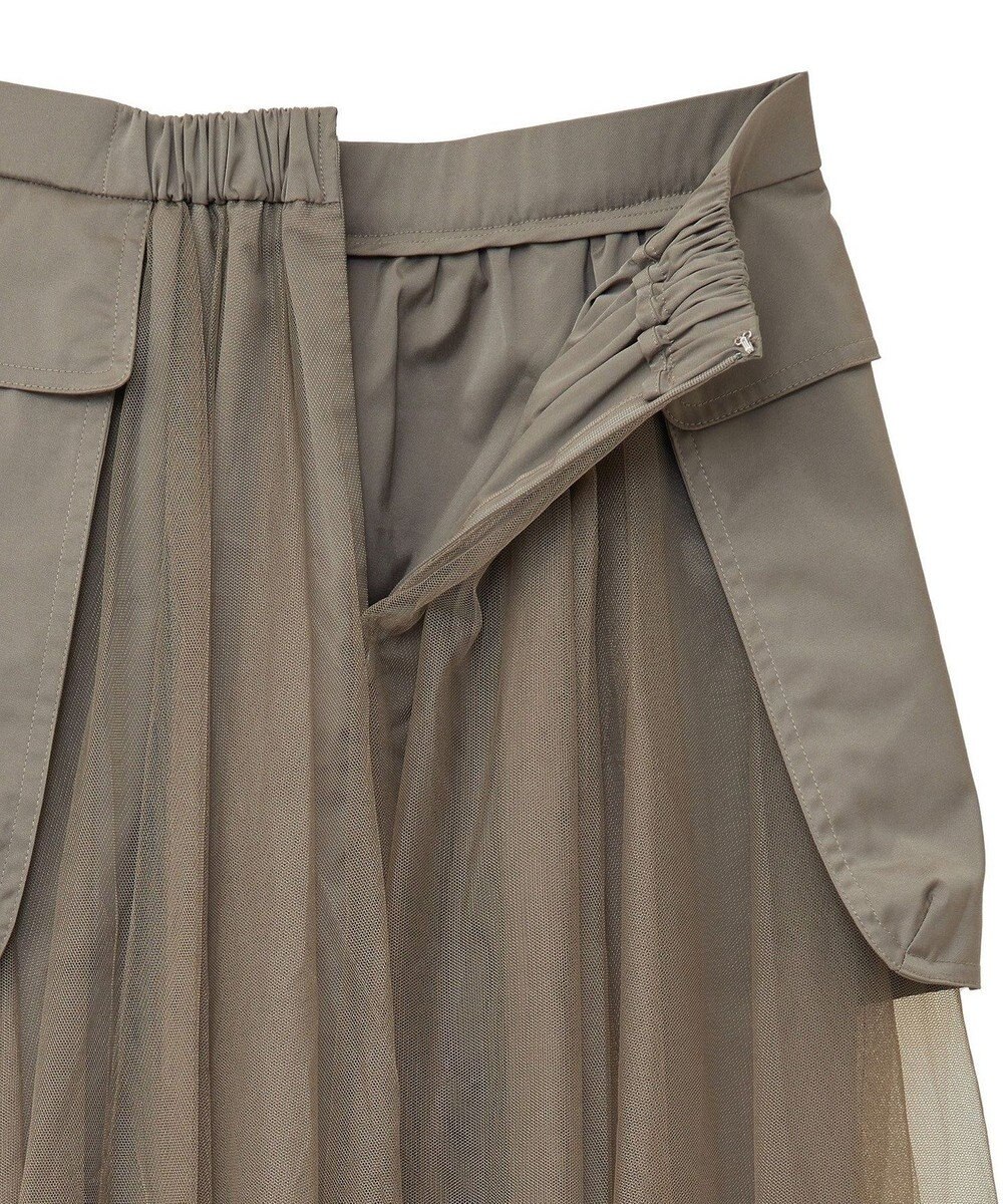 Green Parks ・ｆｕｒｒｙ　ｒａｔｅ　チュールワークポケットスカート 