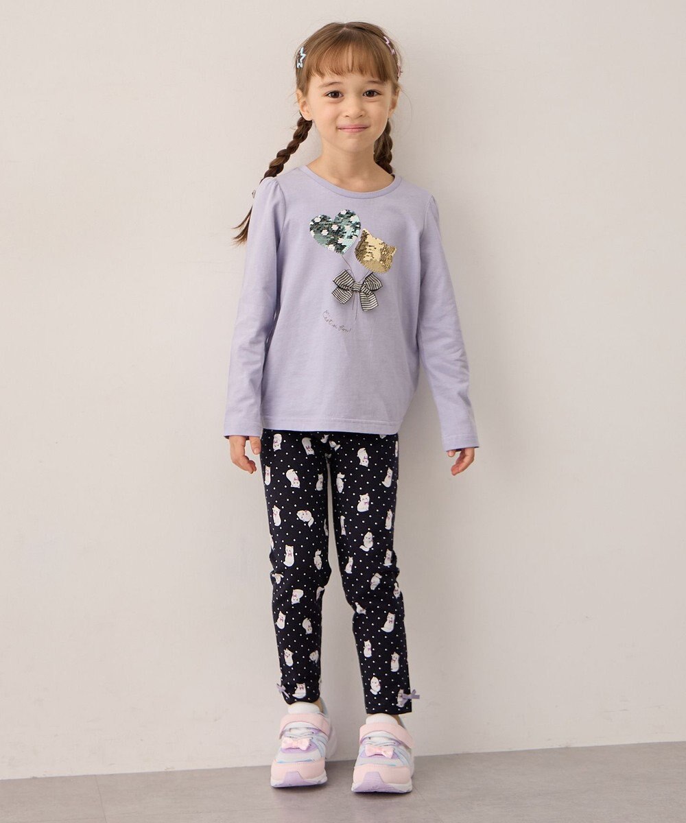 ANY KIDS 総柄プリント レギンス 