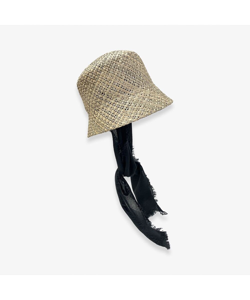 林八百吉商店 un chapeau  スカーフ付きベルハット 