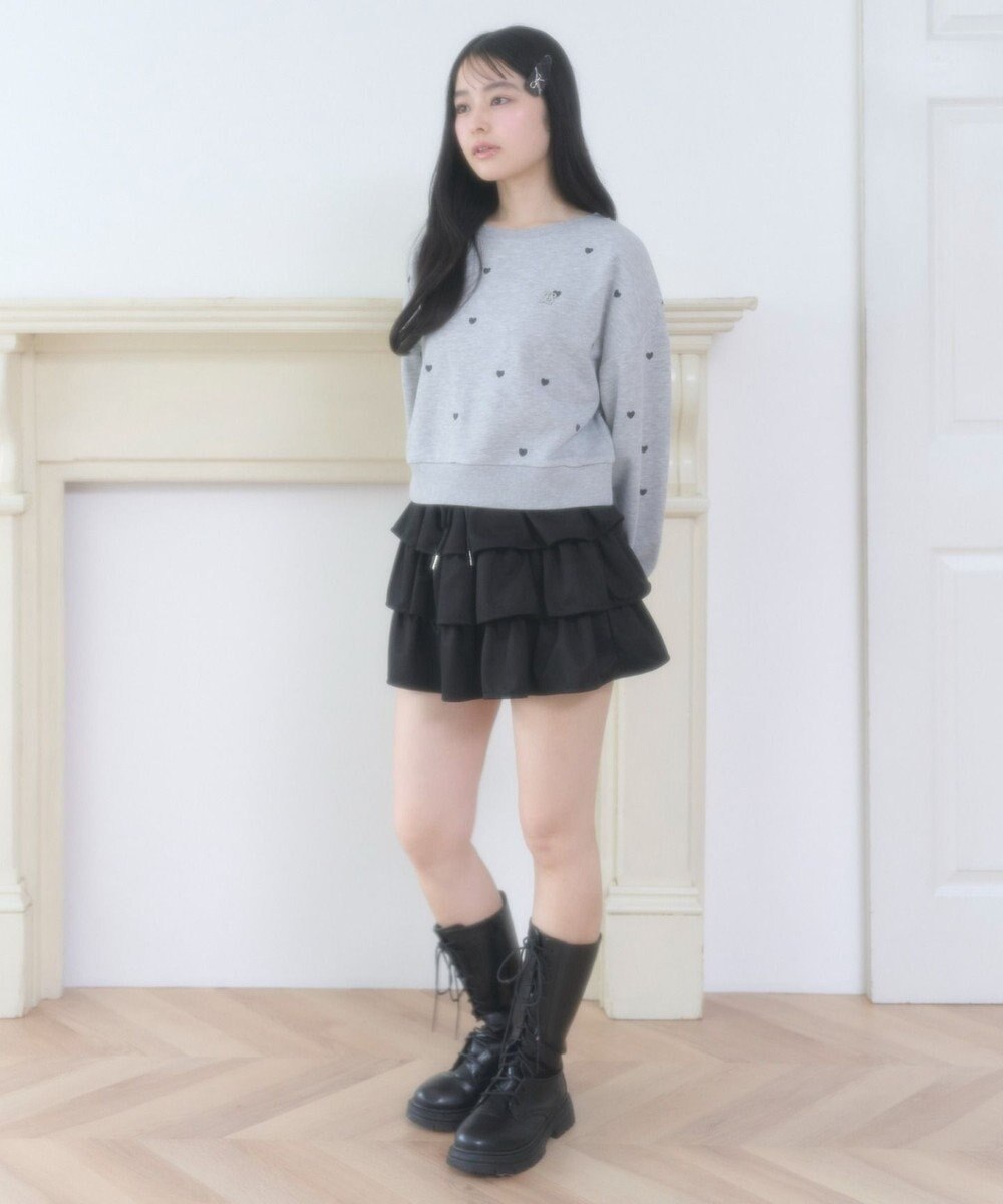 WEGO ハート総柄刺?スウェット 