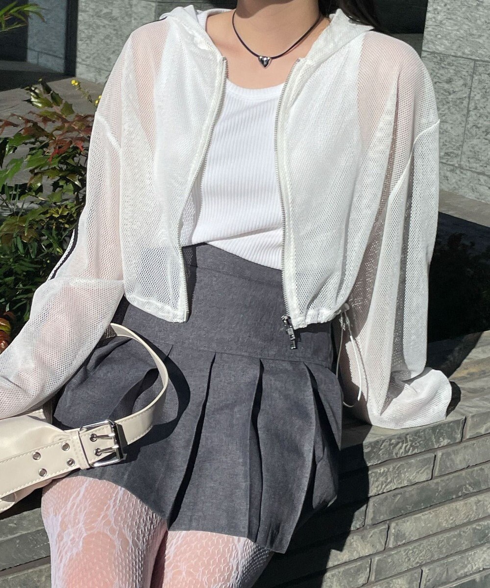 WEGO Wジップラインメッシュパーカー 