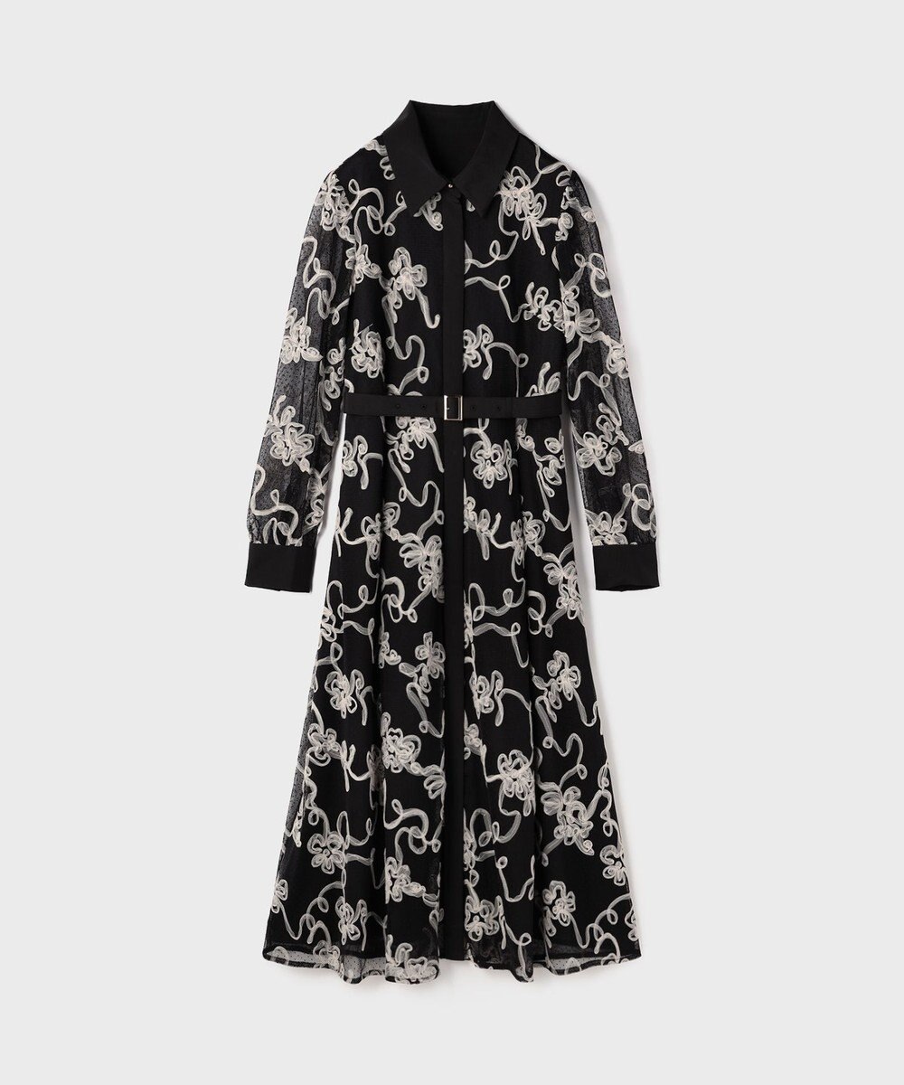 GRACE CONTINENTAL チュールコードレースワンピース 