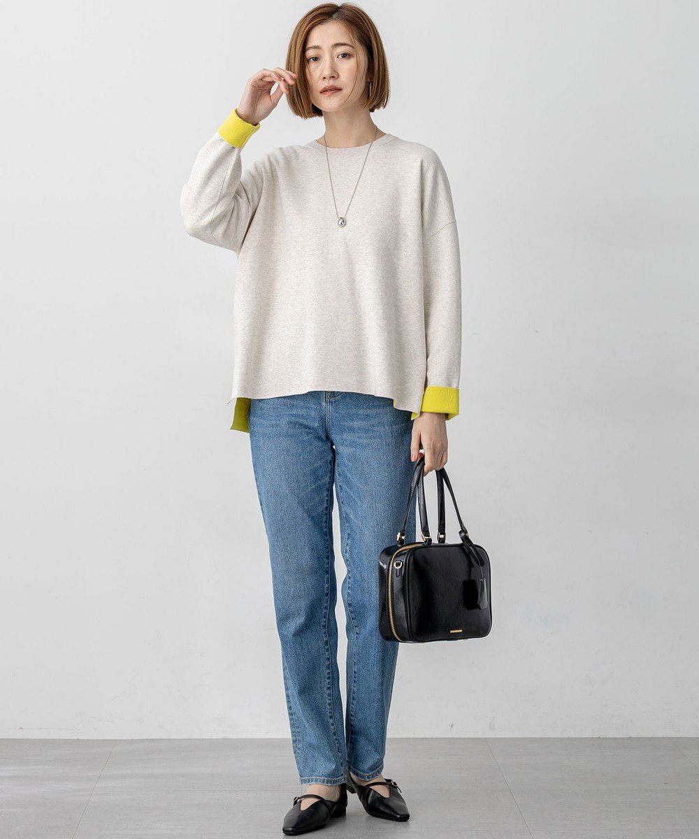 23区 L 【洗える】ダブルフェイス プルオーバー ニット 