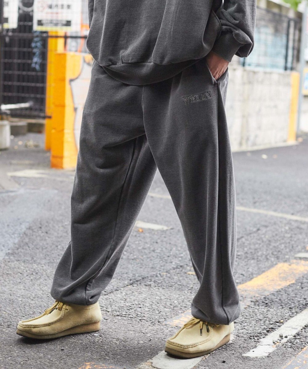 WEGO ピグメントロゴスウェットパンツ 