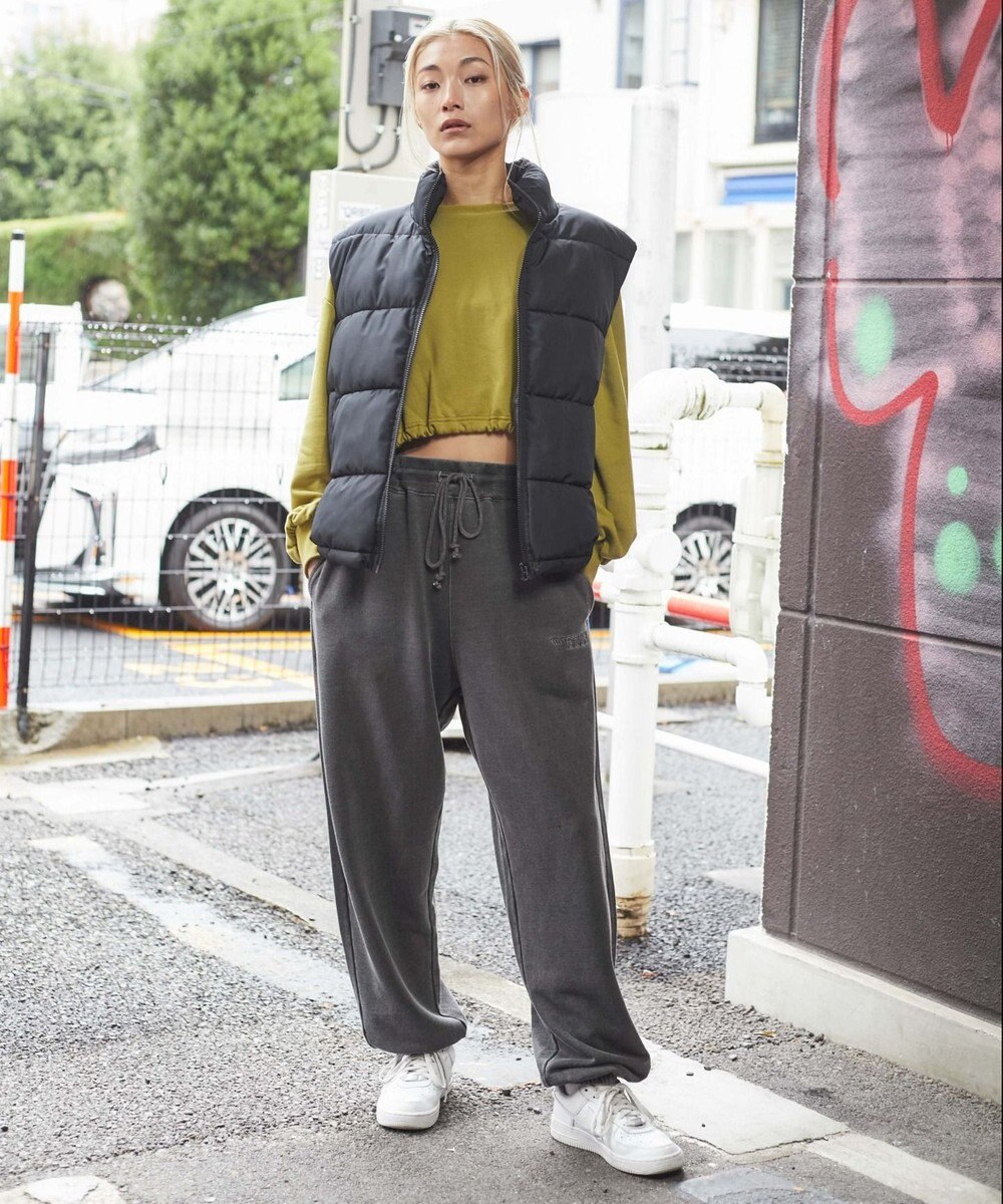 WEGO ピグメントロゴスウェットパンツ 