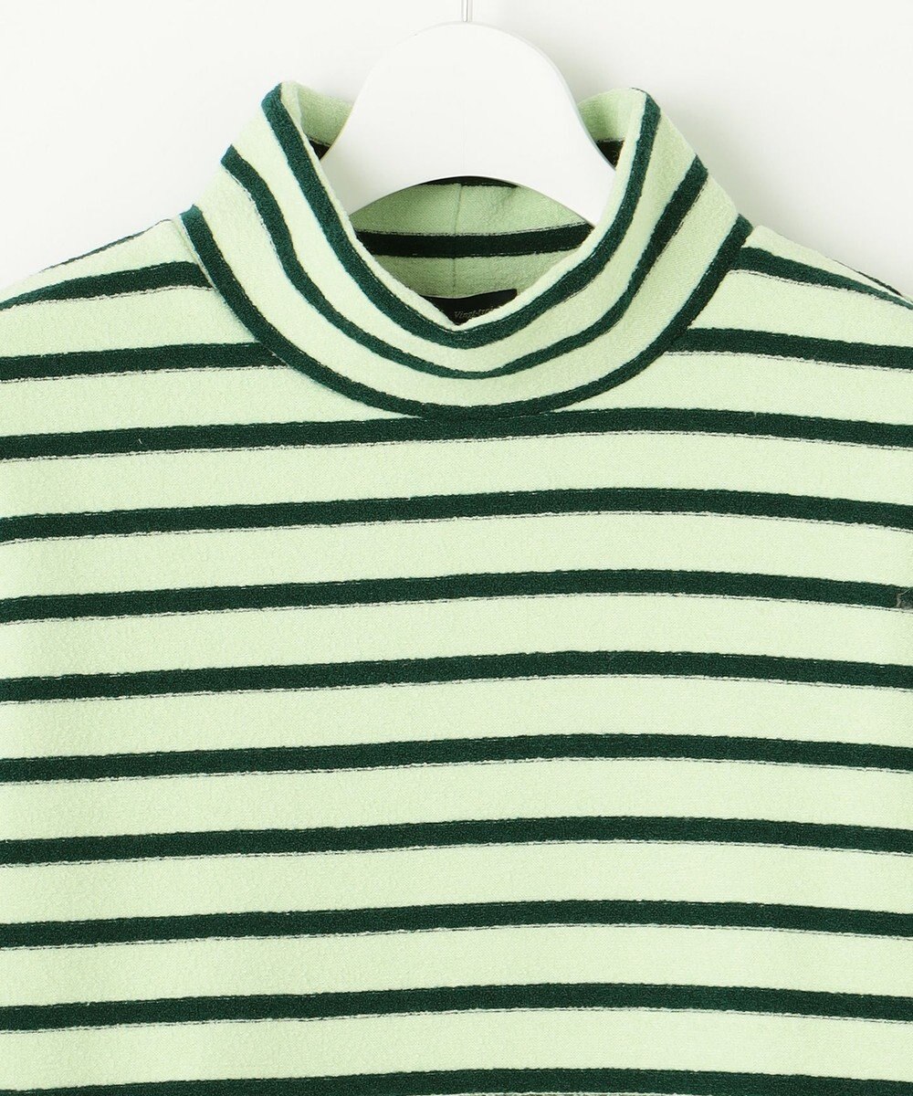 23区GOLF 【WOMEN】リングヤーン ボーダーモックネックシャツ 