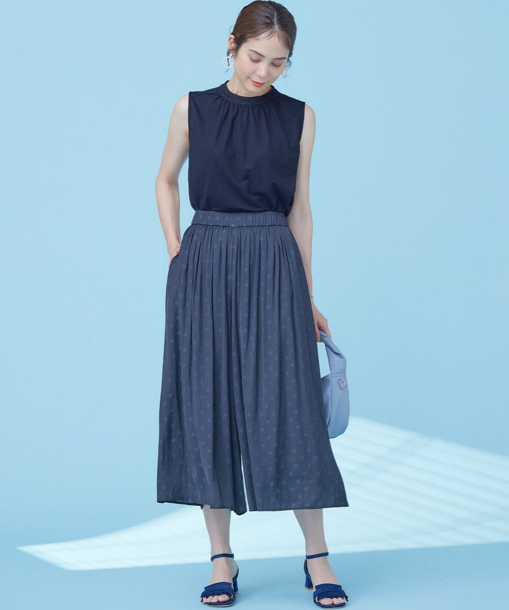 組曲 【秋のNEWカラー追加】ギャザーライトデシン パンツ 