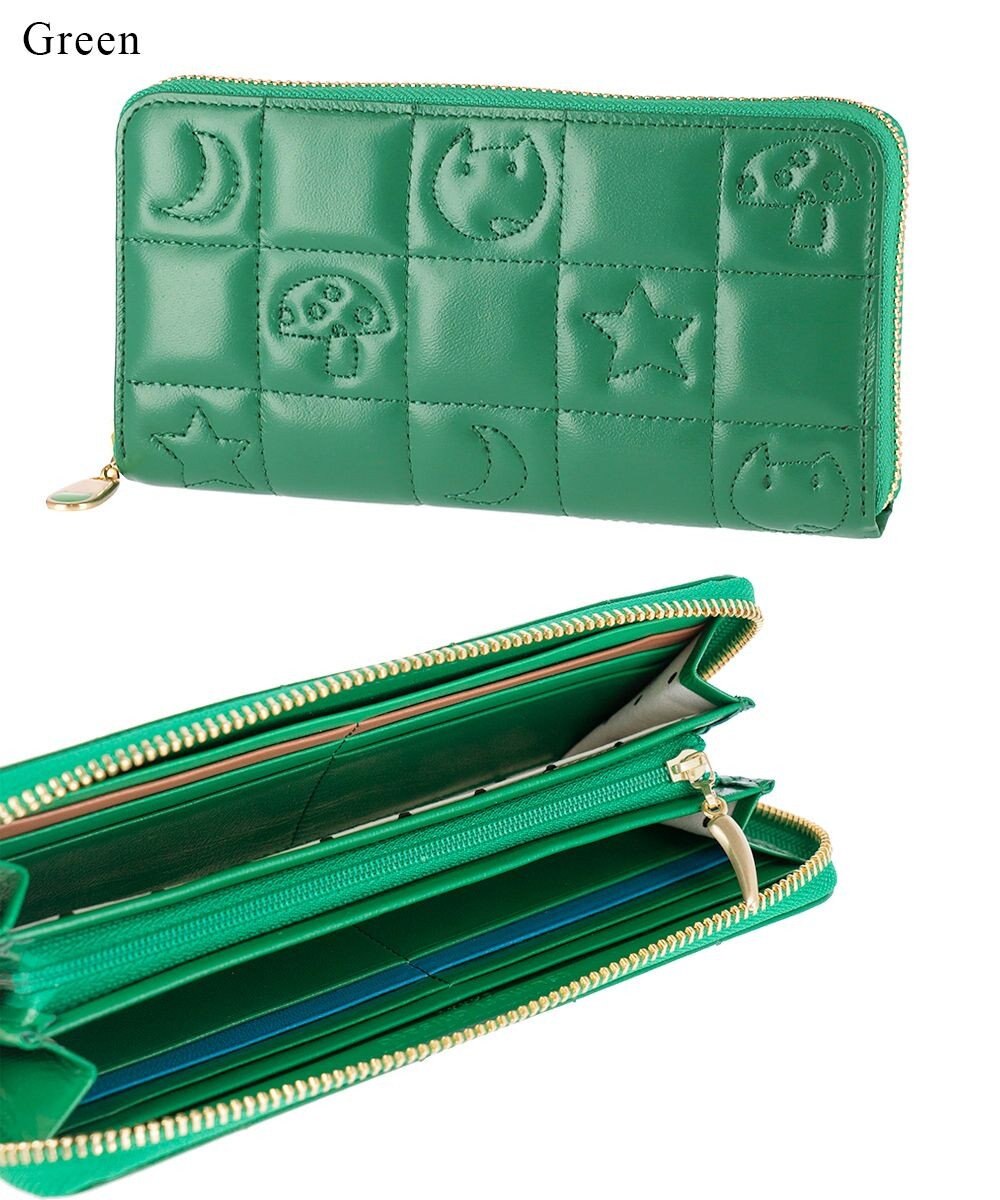 tsumori chisato CARRY ネコキルティング ラウンドファスナー長財布 