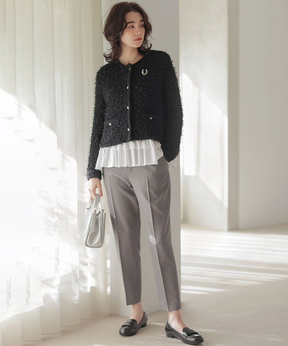 組曲 フリルシャツコンビ ロングTシャツ 