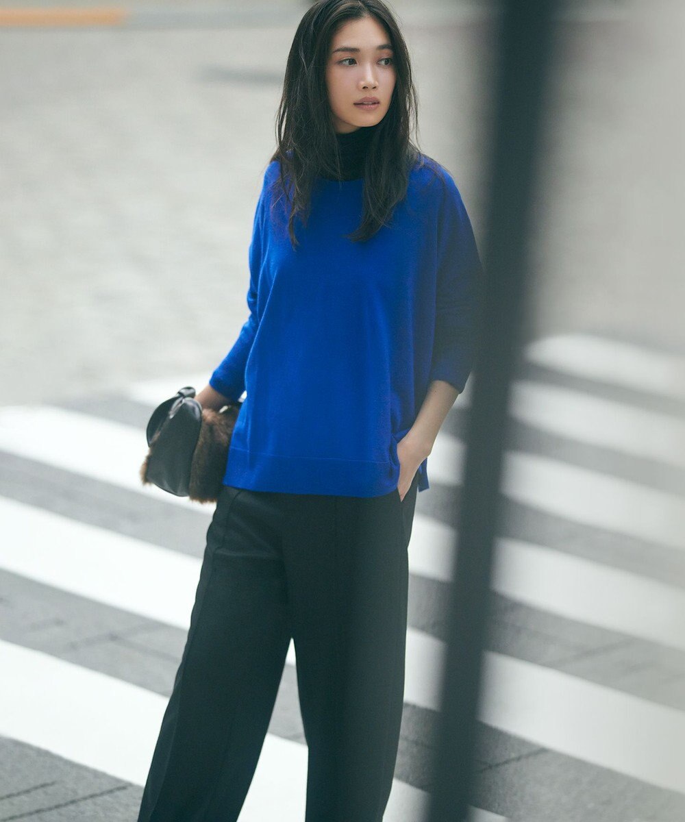 23区 S 【WEB限定カラーあり/洗える】ウーステッドウール ビッグシルエット ニット 