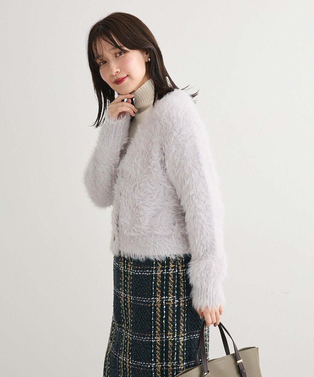 Green Parks ・Ｐｅｔｉｔ　Ｆｌｅｕｒ　シャギーニットカーディガン 