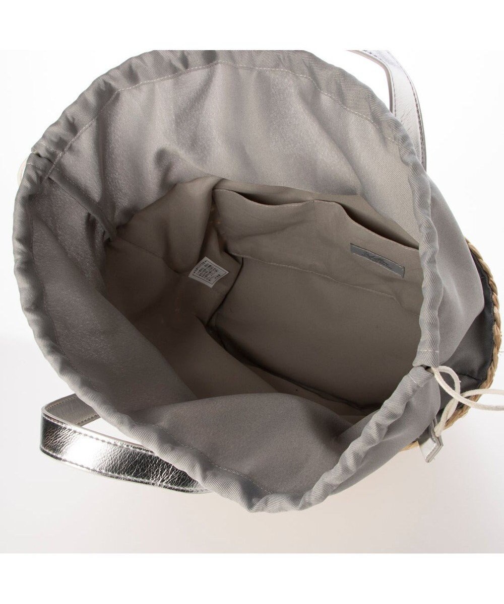 UNBILLION カシュカシュ cachecache / メタリックボーダーラフィアカゴバッグ 