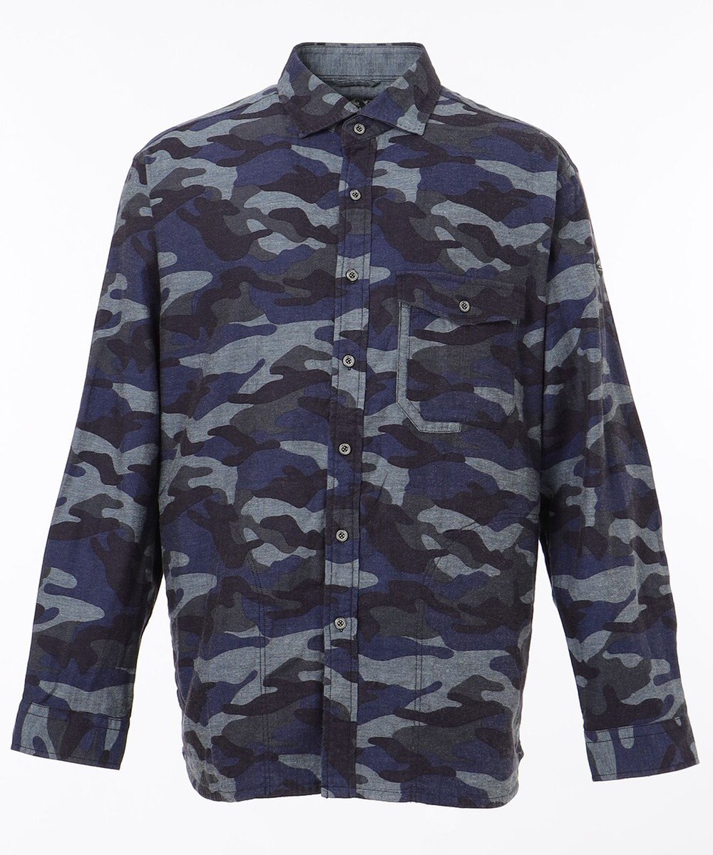 JOSEPH ABBOUD MOUNTAIN 【UNISEX】JOEコットンカモフラージュ シャツ 