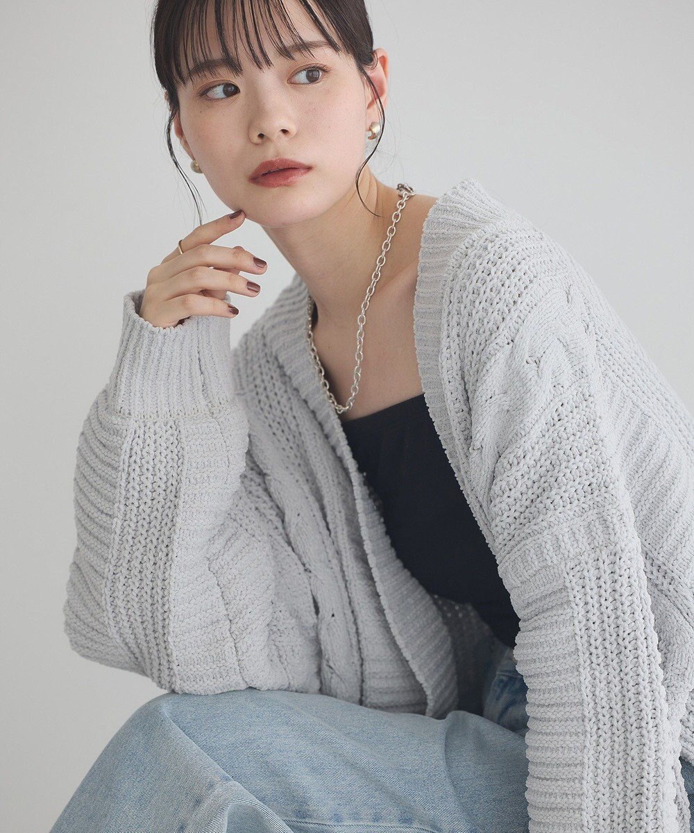 earth music&ecology マットモールカーディガン 