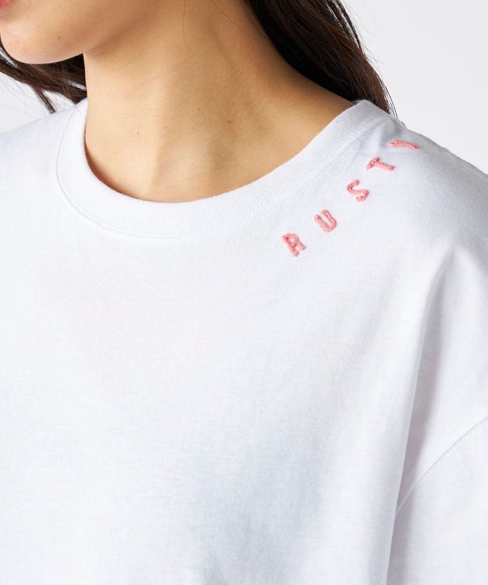 OP／FILA 【RUSTY】ニコちゃん×刺しゅう半袖Tシャツ 